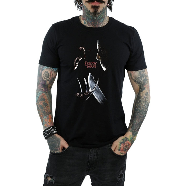 Li-cense Nightmare on elm street unisex volwassen freddy vs jason t-shirt UTBI203_blackred large