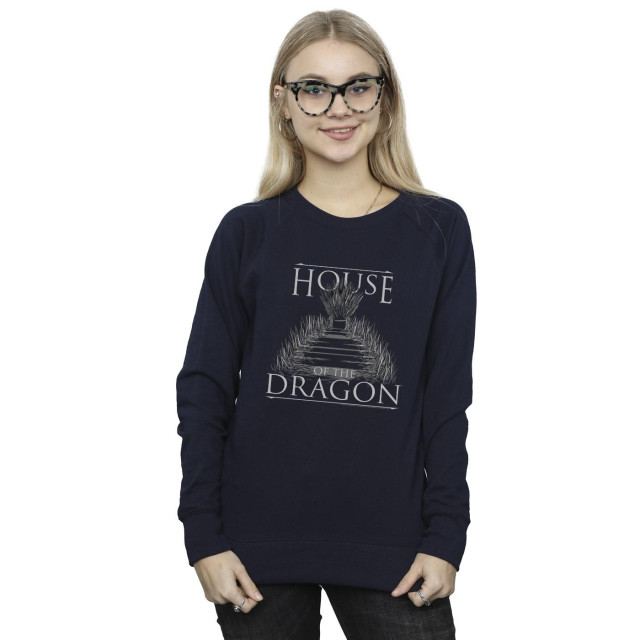 Li-cense Game of thrones: house of the dragon dames troon tekst sweatshirt UTBI20089_navyblue large