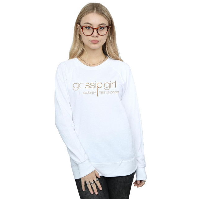 Li-cense Gossip girl dames sweatshirt met goud logo UTBI20041_white large