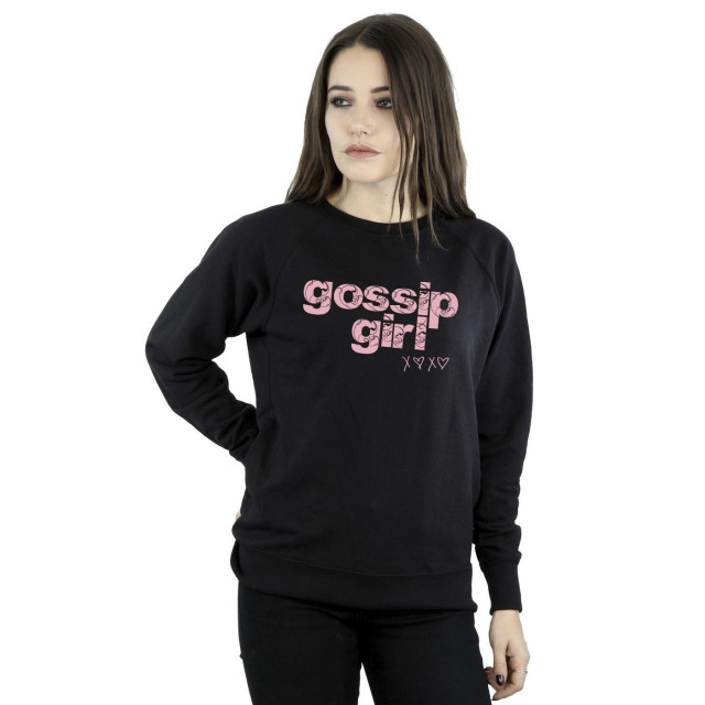Li-cense Gossip girl dames sweatshirt met swirl-logo UTBI20068_black large