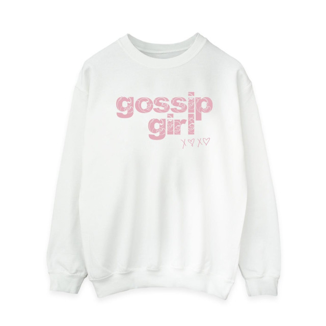 Li-cense Gossip girl dames sweatshirt met swirl-logo UTBI20068_white large
