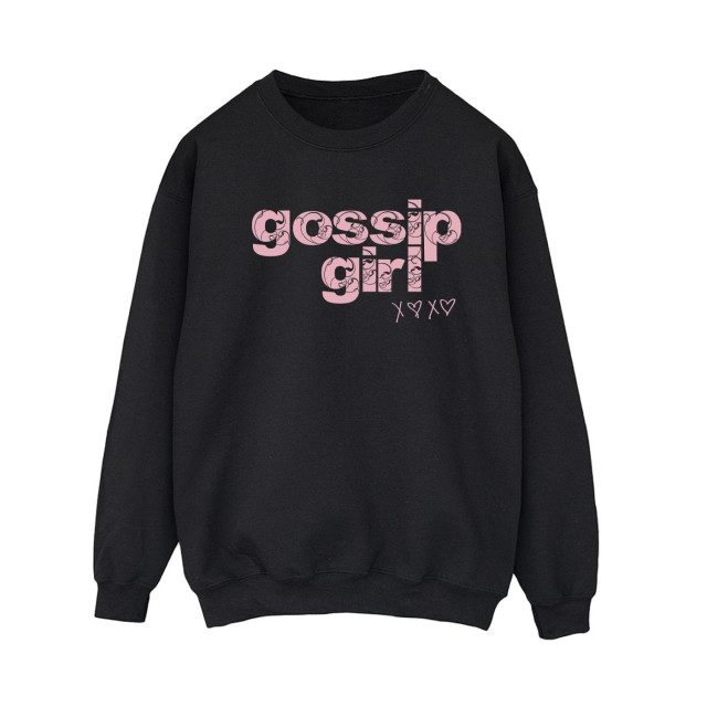 Li-cense Gossip girl dames sweatshirt met swirl-logo UTBI20068_black large