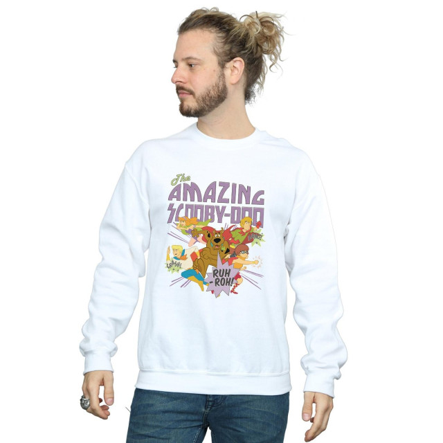 Li-cense Scooby doo heren the amazing scooby sweatshirt UTBI1981_white large