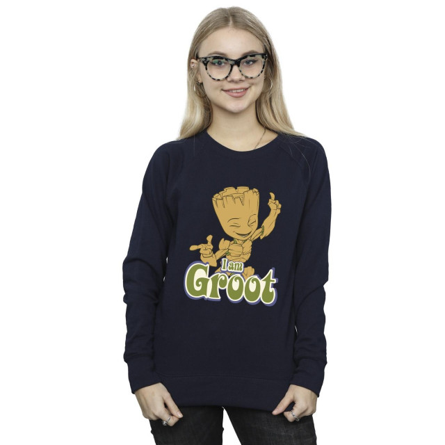 Li-cense Guardians of the galaxy dames groot dansend sweatshirt UTBI19558_navyblue large