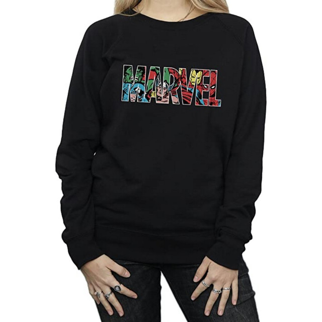 Li-cense Marvel comics dames infill logo sweatshirt UTBI1946_black large