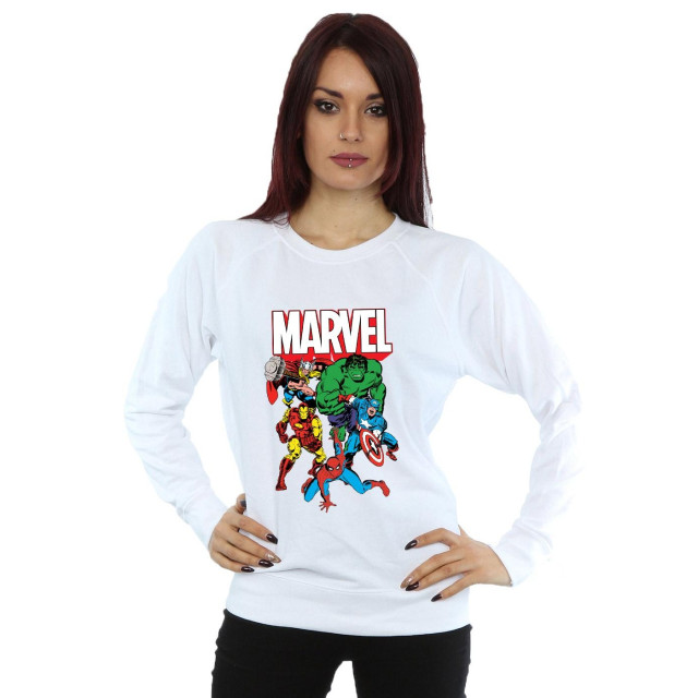 Li-cense Marvel comics dames groeps shot sweatshirt UTBI1971_white large