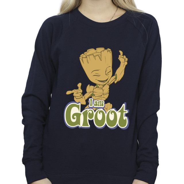 Li-cense Guardians of the galaxy dames groot dansend sweatshirt UTBI19558_navyblue large