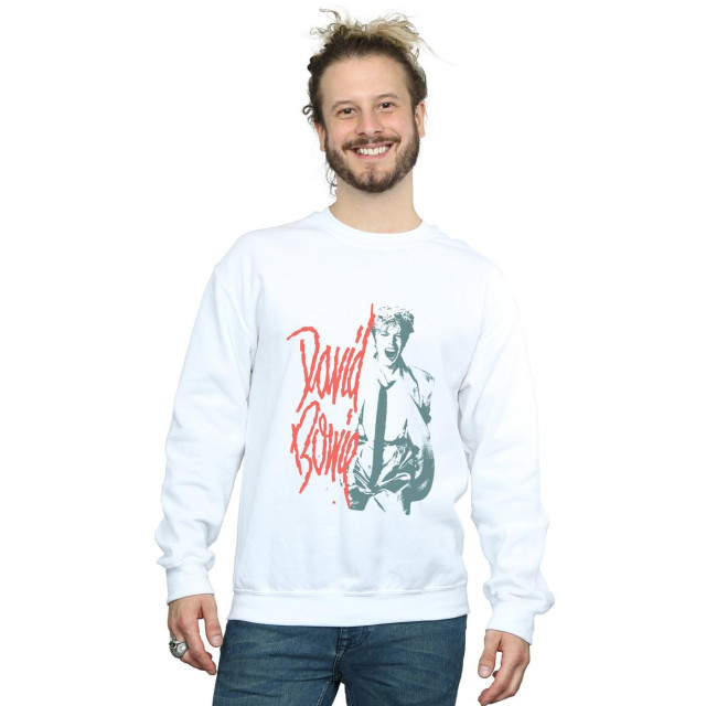 Li-cense David bowie heren mono shout sweatshirt UTBI19354_white large