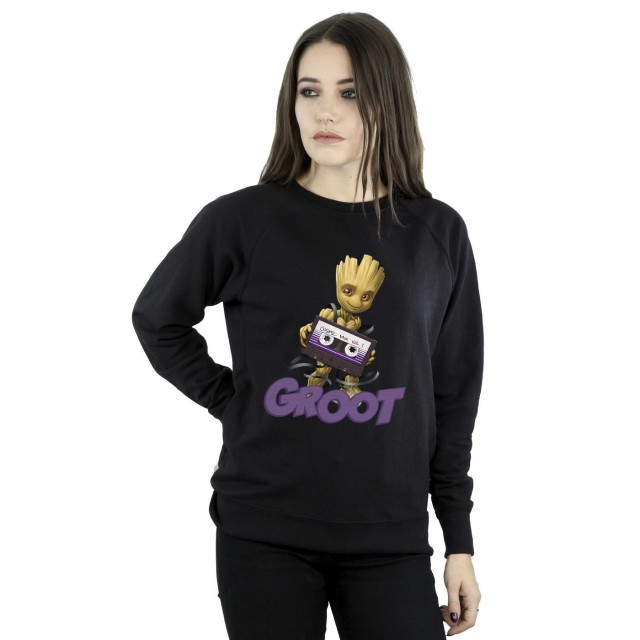 Li-cense Guardians of the galaxy dames groot casette sweatshirt UTBI19579_black large