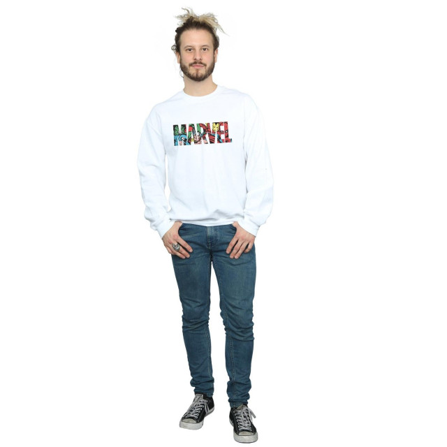 Li-cense Marvel comics heren infill logo sweatshirt UTBI1929_white large