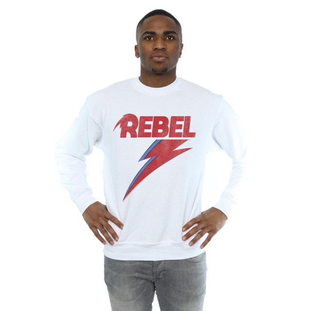 Li-cense David bowie heren distressed rebel sweatshirt UTBI19378_white large