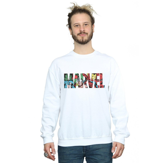 Li-cense Marvel comics heren infill logo sweatshirt UTBI1929_white large