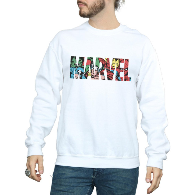 Li-cense Marvel comics heren infill logo sweatshirt UTBI1929_white large