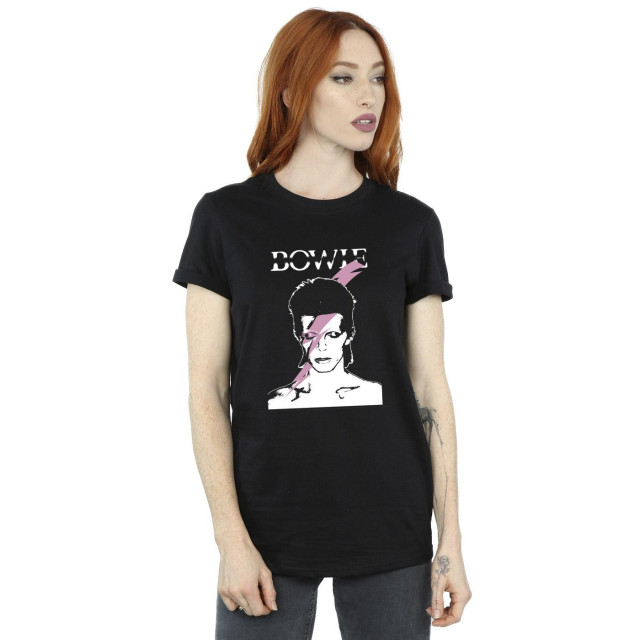 Li-cense David bowie dames roze flash katoenen vriend t-shirt UTBI19121_black large