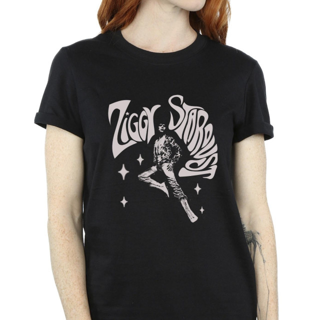Li-cense David bowie dames ziggy pose katoenen vriendje t-shirt UTBI19145_black large