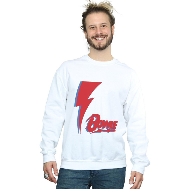 Li-cense David bowie heren sweatshirt rood bolt UTBI19105_white large