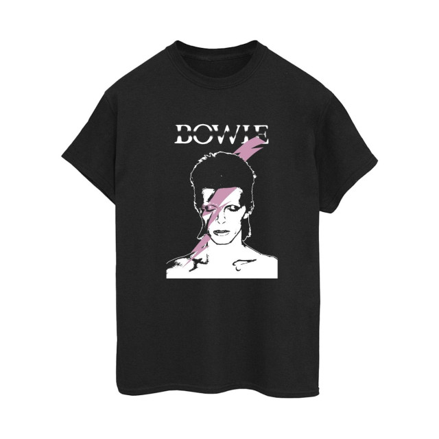 Li-cense David bowie dames roze flash katoenen vriend t-shirt UTBI19121_black large