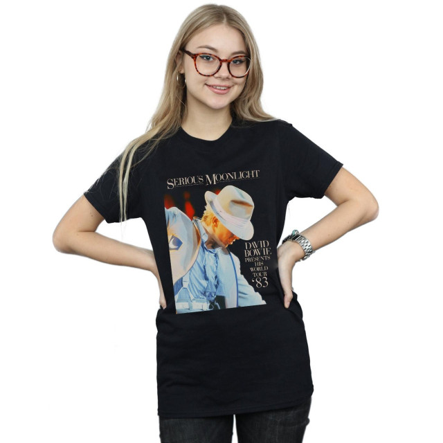 Li-cense David bowie dames serious moonlight katoenen vriendje t-shirt UTBI18931_black large