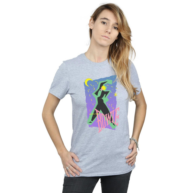 Li-cense David bowie dames moonlight dance katoenen vriendje t-shirt UTBI18932_sportsgrey large