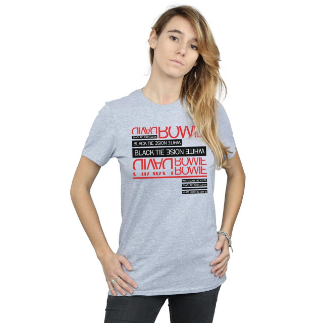 Li-cense David bowie dames zwart strikt wit ruis katoenen vriendje t-shirt UTBI18974_sportsgrey large