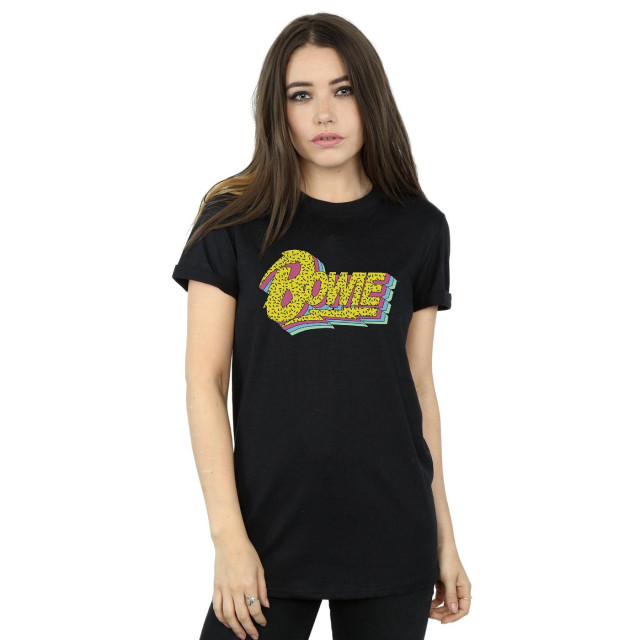 Li-cense David bowie dames moonlight 90s logo katoenen vriend t-shirt UTBI18999_black large
