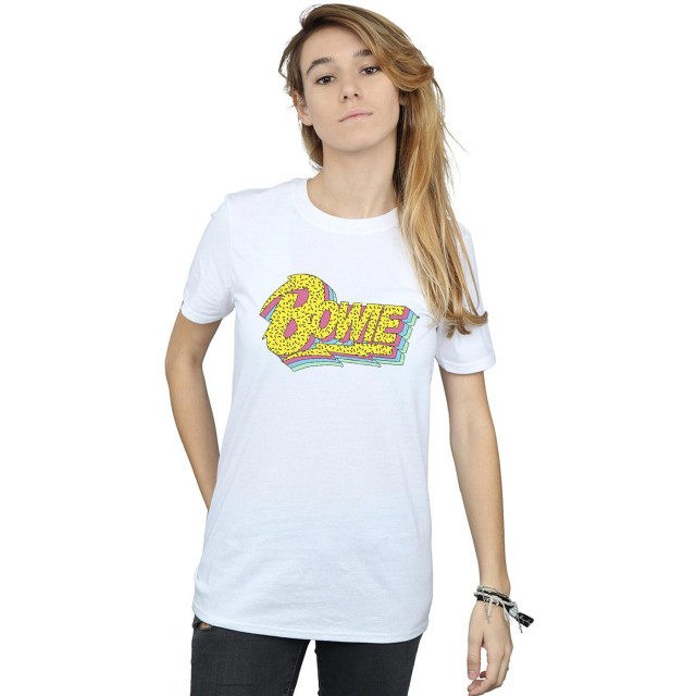 Li-cense David bowie dames moonlight 90s logo katoenen vriend t-shirt UTBI18999_white large