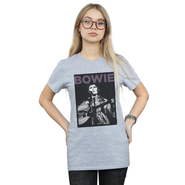 Li-cense David bowie dames rock poster katoenen vriendje t-shirt UTBI18862_sportsgrey large