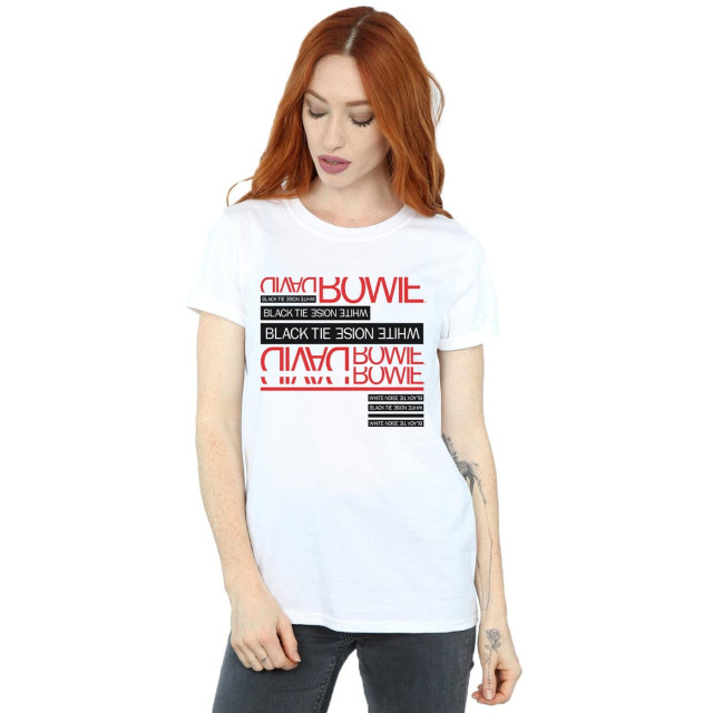 Li-cense David bowie dames zwart strikt ruis katoenen vriendje t-shirt UTBI18974_white large