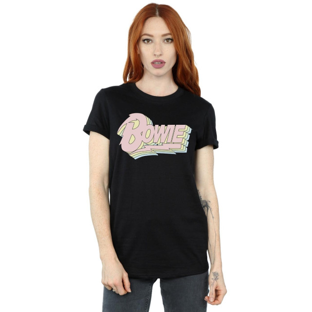 Li-cense David bowie dames pastel bowie katoenen vriend t-shirt UTBI18910_black large