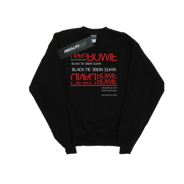 Li-cense David bowie heren sweatshirt met stropdas en witte ruis UTBI19283_black large