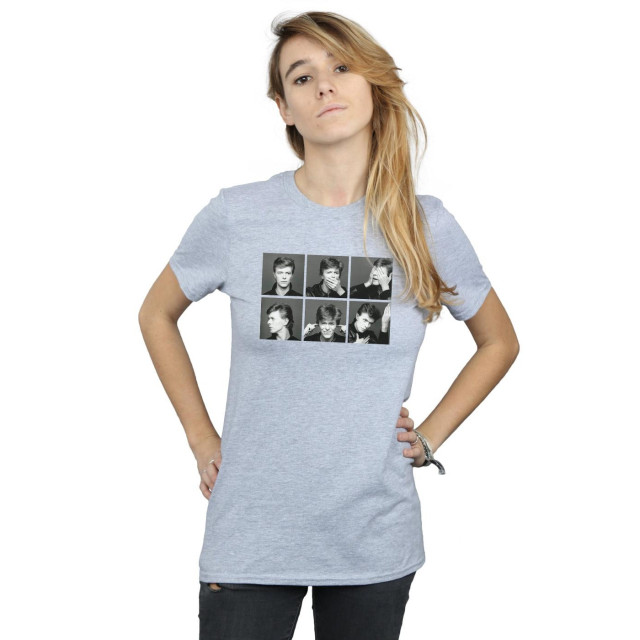 Li-cense David bowie dames fotocollage katoen vriendje t-shirt UTBI18814_sportsgrey large