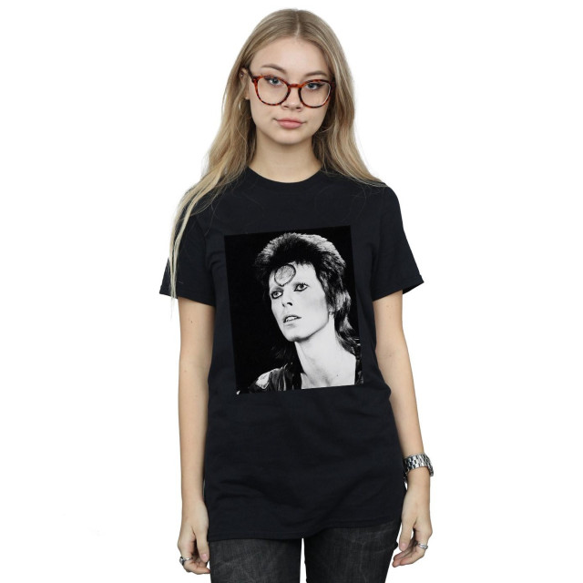 Li-cense David bowie dames ziggy-kijkend katoenen vriendje t-shirt UTBI18886_black large
