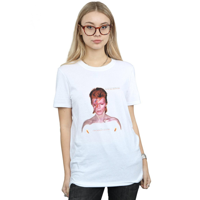 Li-cense David bowie dames aladdin sane versie katoenen vriendje t-shirt UTBI18858_white large