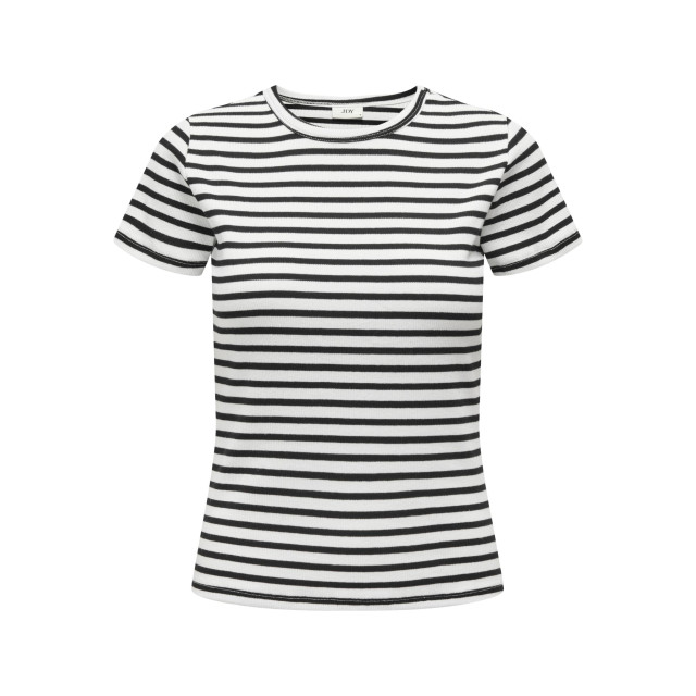 Jacqueline de Yong solar s/s o neck top jrs noos 15314449 cloud dancer stripes black 06011.198.0096 large