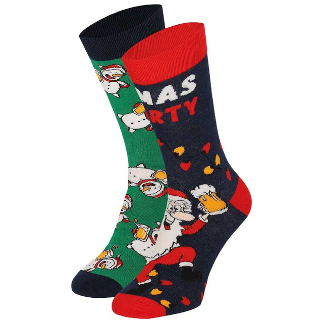 Apollo Foute kerstsokken heren 2-pack xmas party 000120994001-ASS6-XMAS large