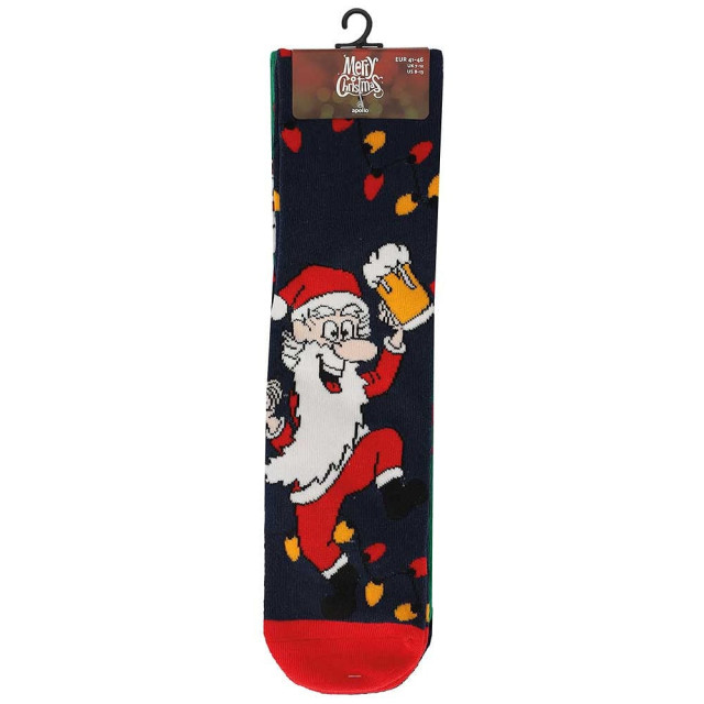 Apollo Foute kerstsokken heren 2-pack xmas party 000120994001-ASS6-XMAS large