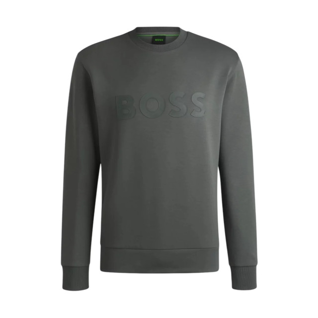 Hugo Boss Katoenen bold trui Hugo Boss Grijs Katoenen Bold Trui large