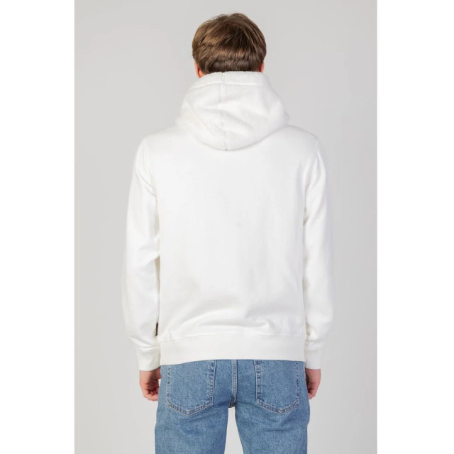 Hugo Boss Katoenen cream hoodie trui Hugo Boss Wit Katoenen Cream Hoodie Trui large