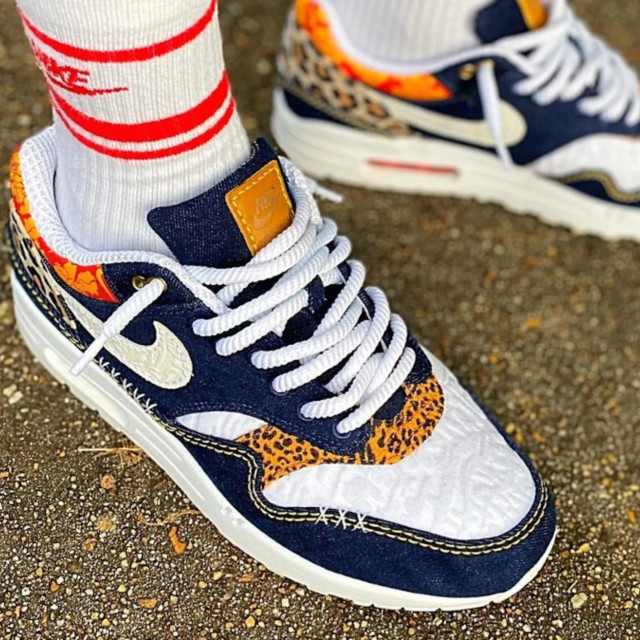 Nike Air max 1 premium denim leopard FJ4452-432 large