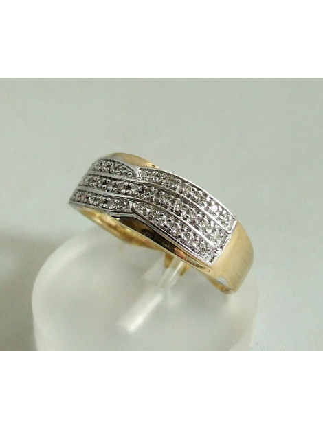 Christian 14 karaat gouden ring met diamanten 8639OCC large