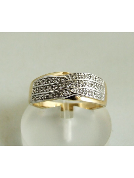 Christian 14 karaat gouden ring met diamanten 8639OCC large