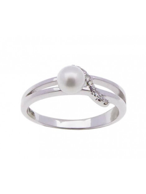 Christian Diamanten en parel ring 89C43-1871JC large