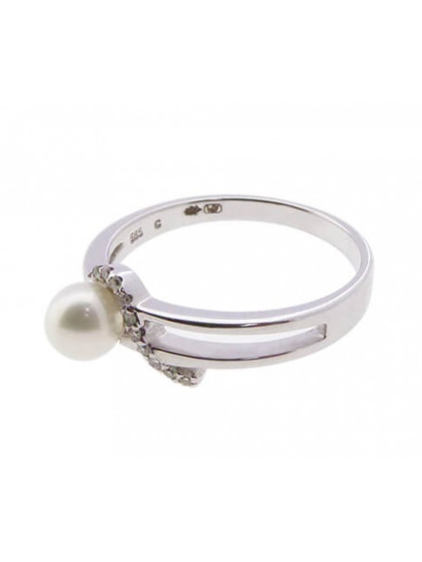 Christian Diamanten en parel ring 89C43-1871JC large