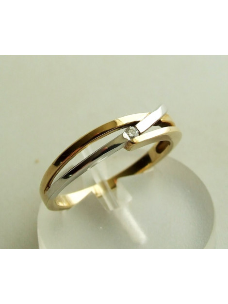 Christian Bicolor gouden ring met diamant 90E239-7913JC large