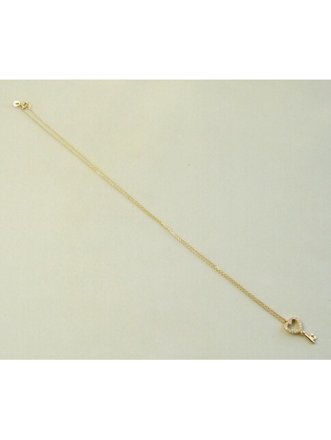 Christian Gouden collier en zirkonia harten sleutelhanger 3781U0-3910JC large