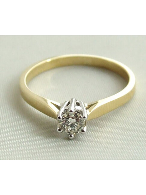 Christian Geel gouden diamanten ring met klauwzetting 23U937-2186JC large