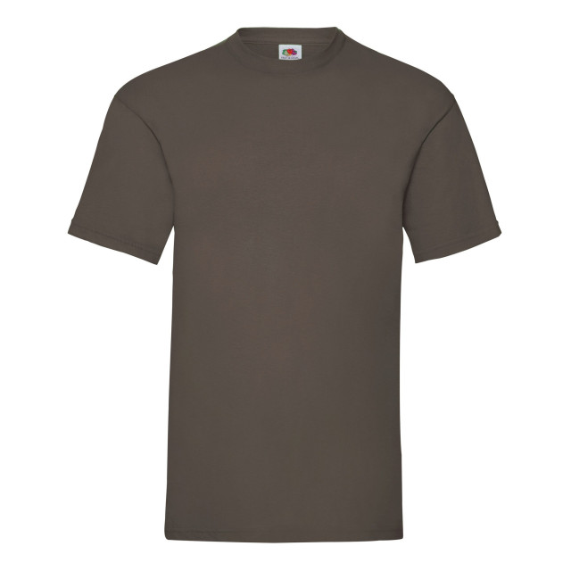 Fruit of the Loom Heren valueweight t-shirt UTFK1802_chocolate large