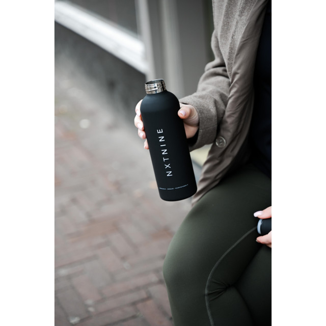 NXTNINE Drinkbeker RVS - Zwart - 500ml 8721249178344 large