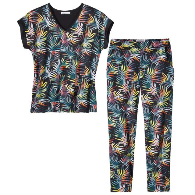 Atlas for Women Dames palmprint top & billen set UTAF729_multicoloured large