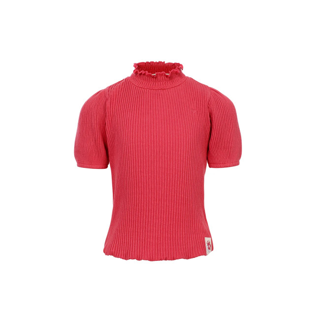 Looxs Revolution Fancy rib top pink punch voor meisjes in de kleur 2501-7418-212 large